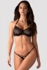 Obsessive Iliosa 2-pcs crotchless set bielizna nocna komplet biustonosz + stringi
